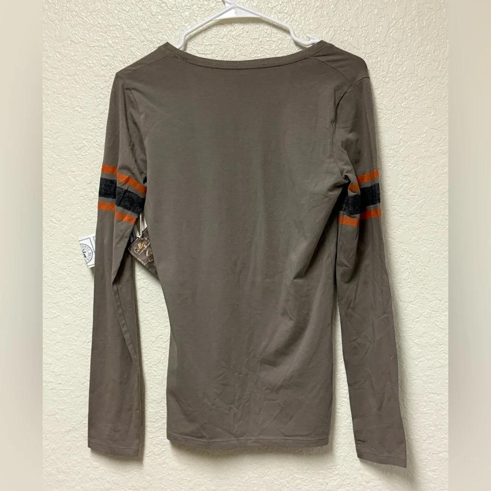Illinois Women's Long Sleeve Top - Gray and Orange - Picture 9 of 10